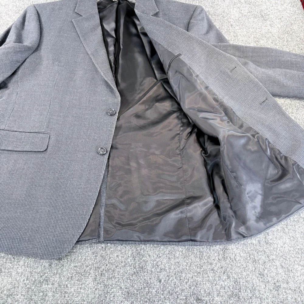 Jos. A. Bank Blazer Mens 46R Gray Silk Wool Blend Two Button Sport Coat 7086